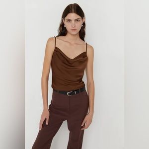 Oak+Fort Satin Tank Top 🤎